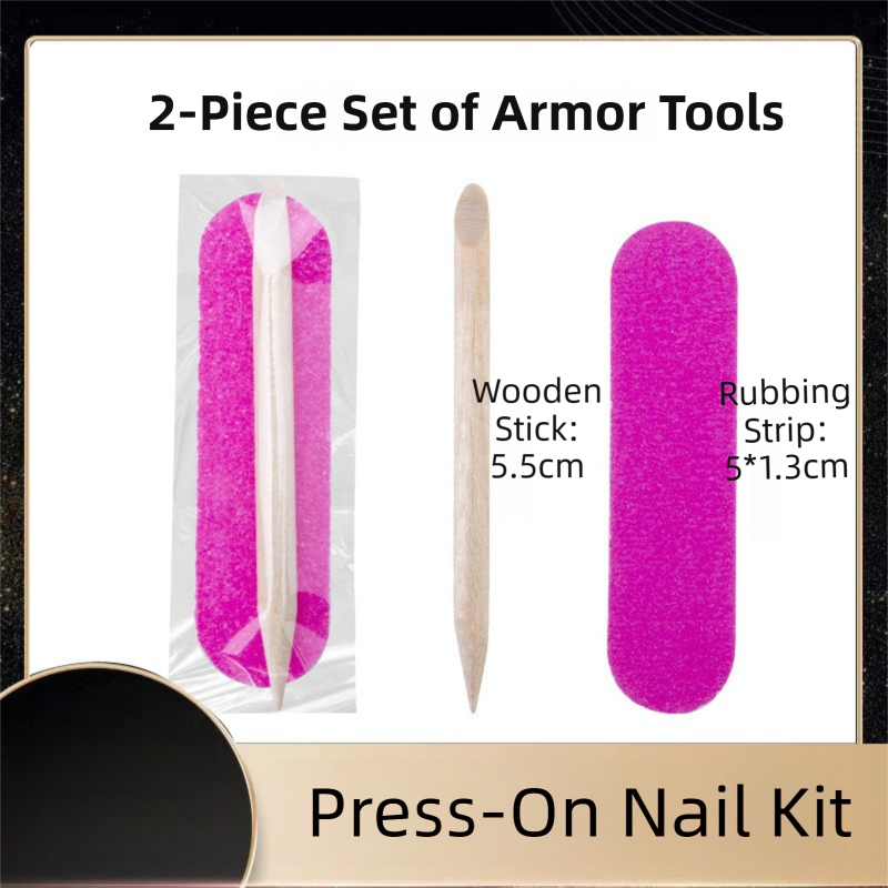 10-Set Press-On Nail Prep Tool Kits - 10 x Disposable Manicure Sticks & 10 x view 2