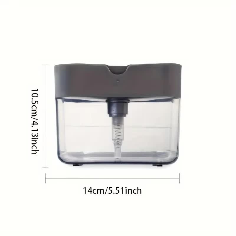 2-Pack White Kitchen Press-Type Dish Soap Dispenser & Sponge Caddy - 2-in-1 view 2