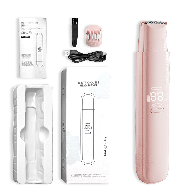 Pink Painless Electric Shaver for Women - USB Rechargeable Bikini Trimmer & — image 1