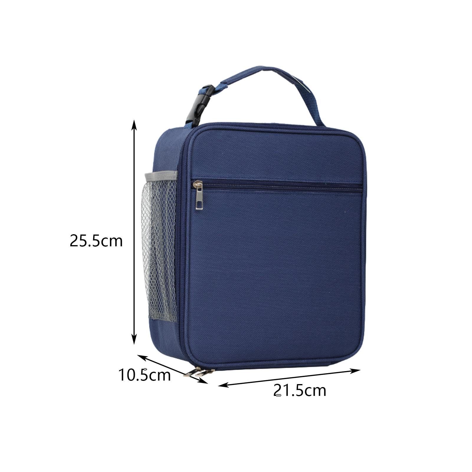 Black Insulated Lunch Bag with Shoulder Strap - Portable & Large Capacity view 4