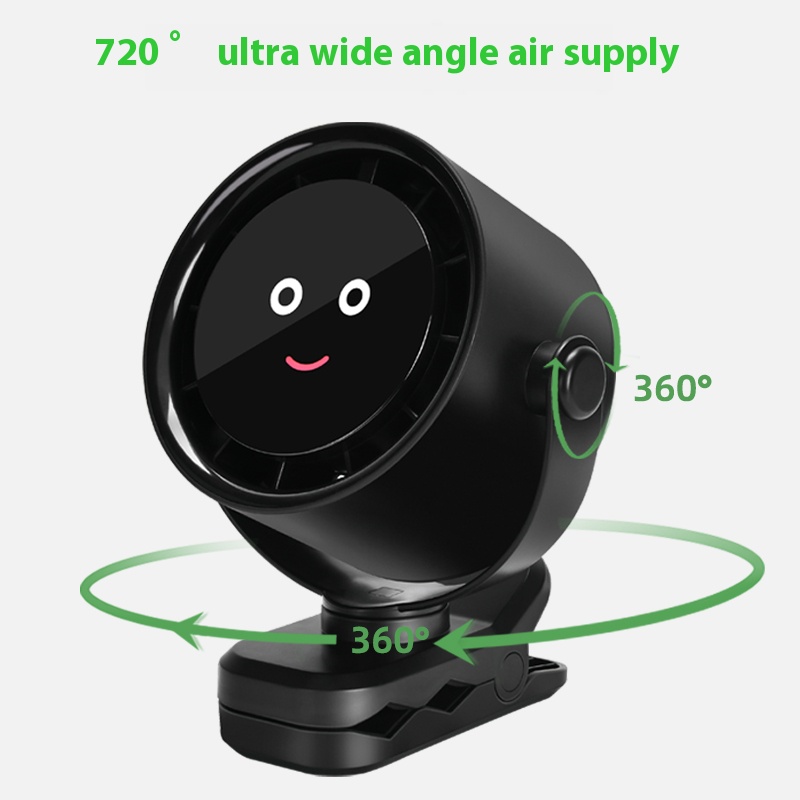 Pink Portable Stroller Fan with LED Display - Bladeless Safety Clip-On Fan for view 5
