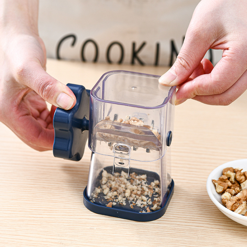 Yellow Manual Nut & Chocolate Grinder - Effortless Peanut Walnut Chopper view 2