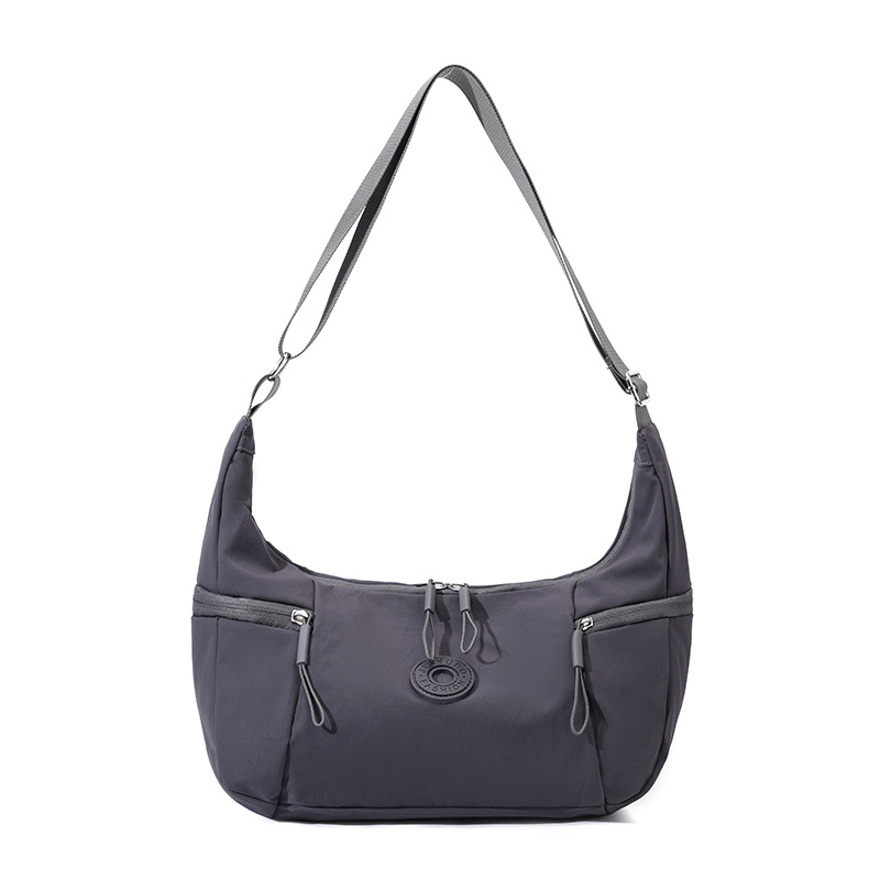 Grey Stylish & Lightweight Nylon Crossbody Bag for Women - Large Capacity
