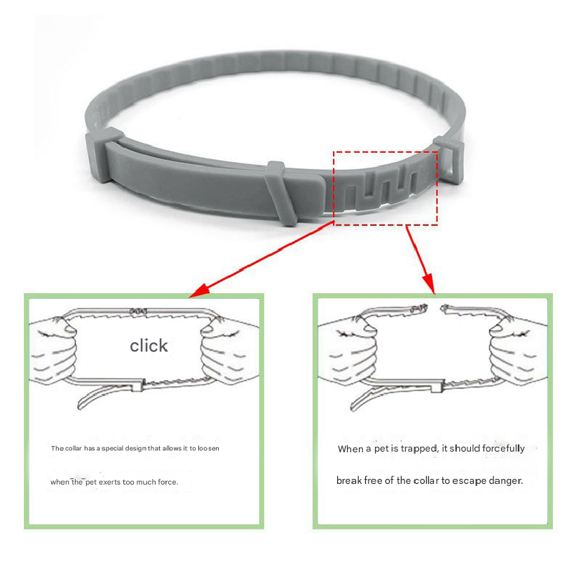 3-Pcs Green 8-Month Flea and Tick Repellent Collar for Dogs and Cats – Waterproof view 4