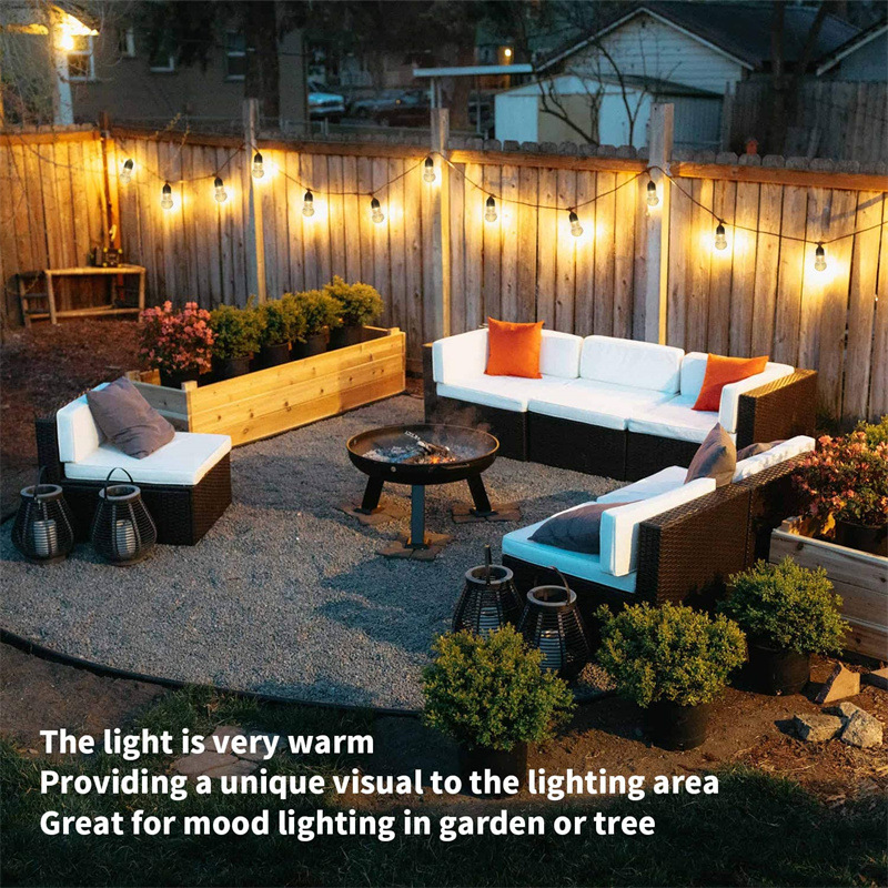 Colour Solar Powered Crystal Bubble String Lights - Waterproof Outdoor view 4