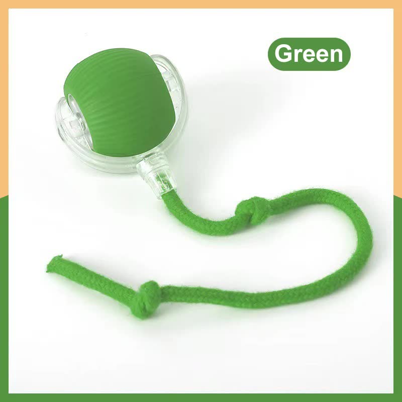 2-PCS Green Automatic Interactive Cat Ball Toy with Rope - Durable & — image 1