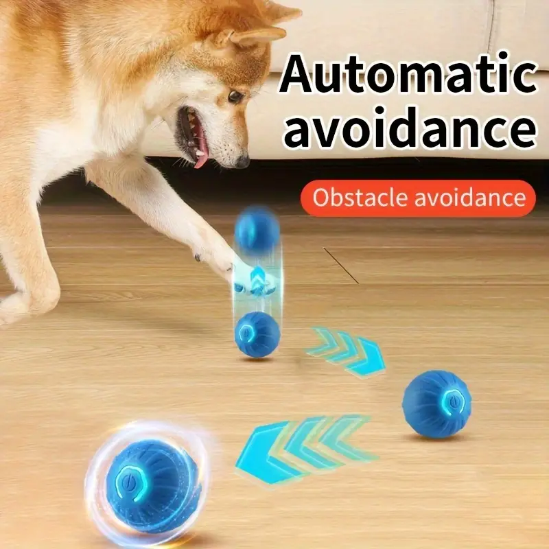 2-PCS Orange Intelligent Gravity Jump Ball - Dynamic Bite-Resistant Pet Toy view 2