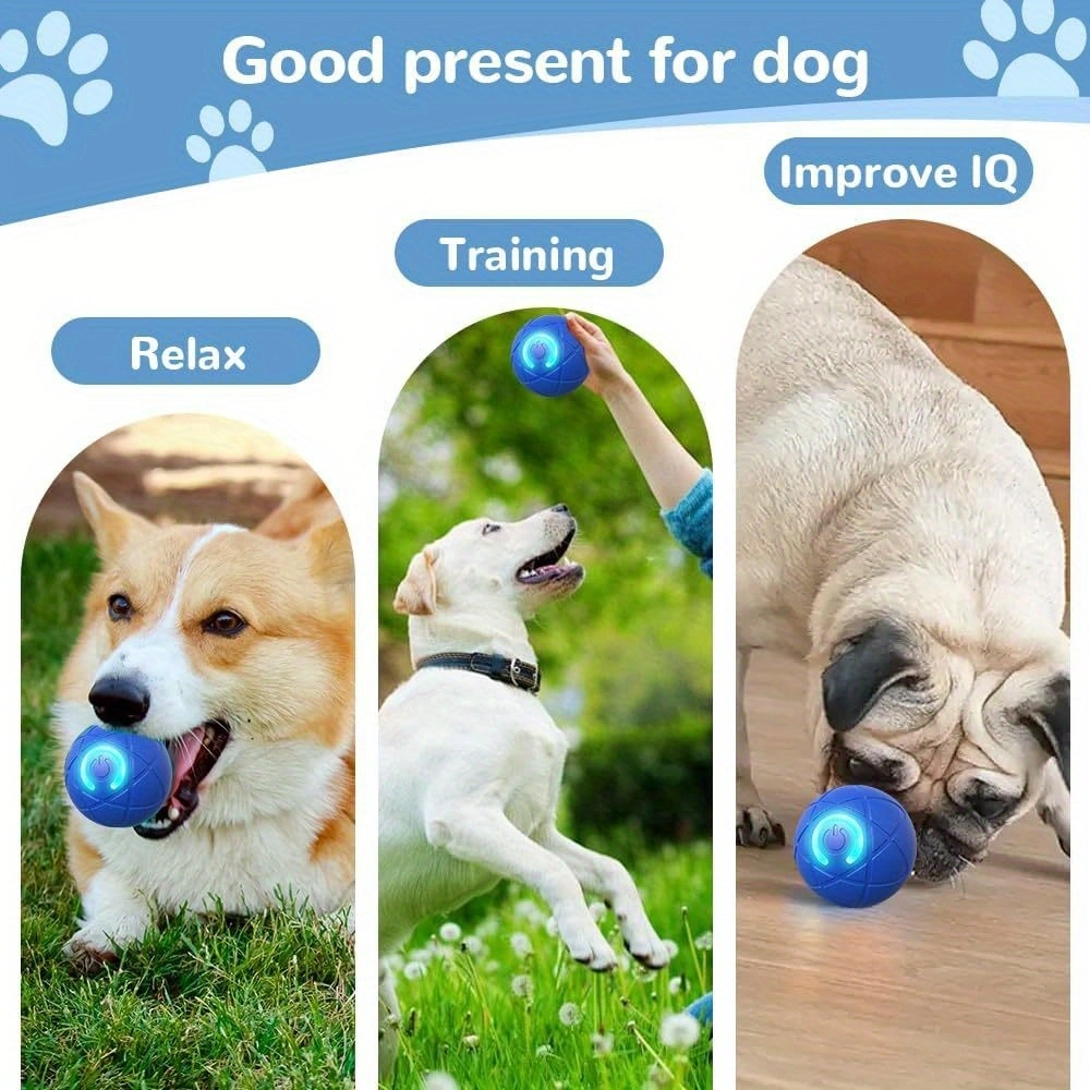2-PCS Orange Intelligent Gravity Jump Ball - Dynamic Bite-Resistant Pet Toy view 3