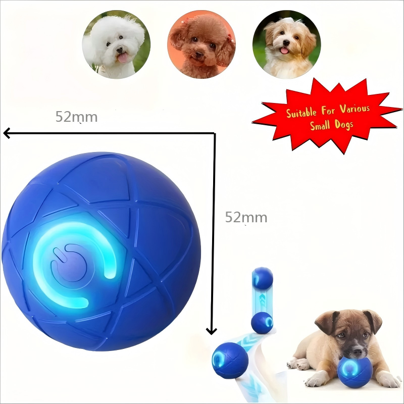 2-PCS Orange Intelligent Gravity Jump Ball - Dynamic Bite-Resistant Pet Toy view 5
