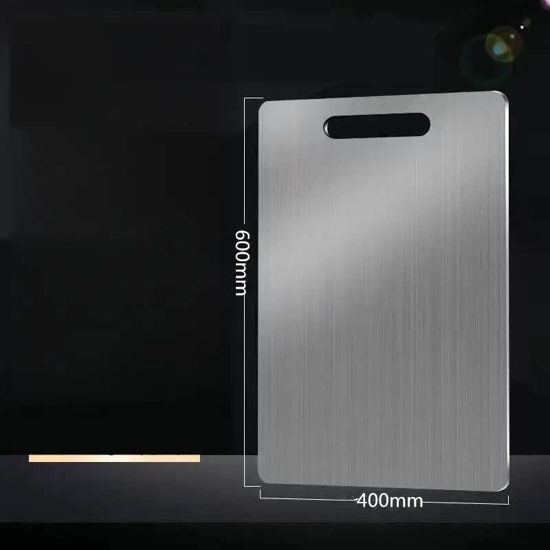 Dual-Sided Stainless Steel Chopping Board - Hygienic & Durable Kitchen Cutting