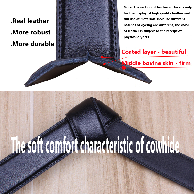 Valentine's Day Gift - Premium Men's Genuine Leather Automatic Buckle Belt view 2