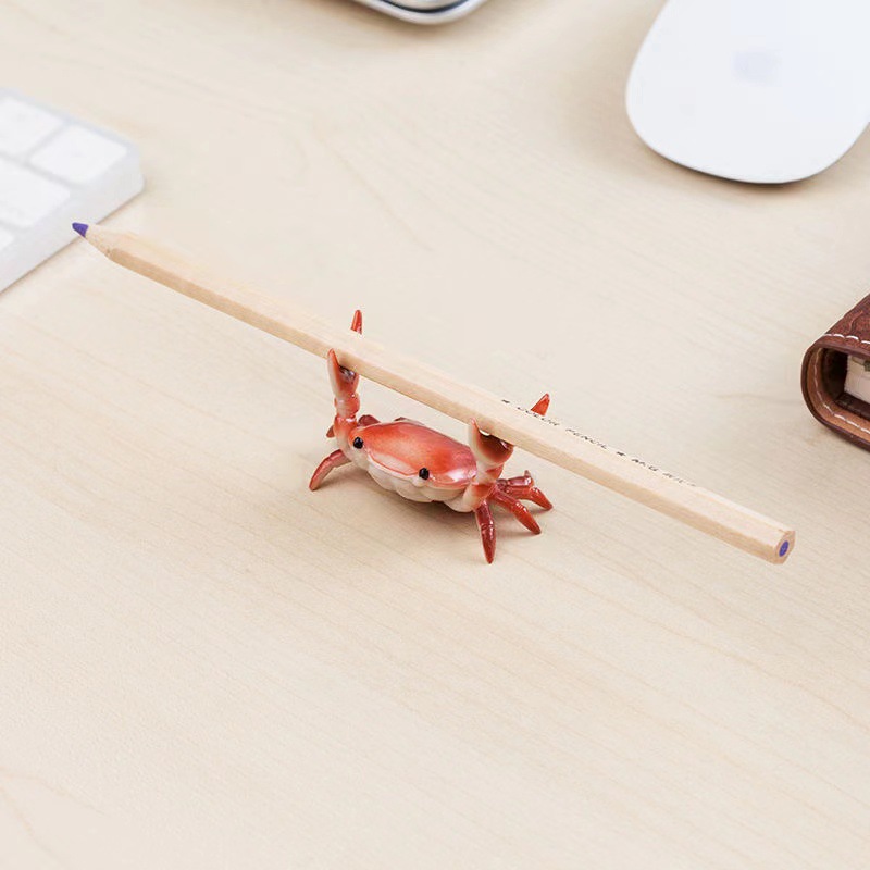 3-Pack Brown Creative Crab Pen Holders - Cute Desk Organizer & Phone Stand view 2