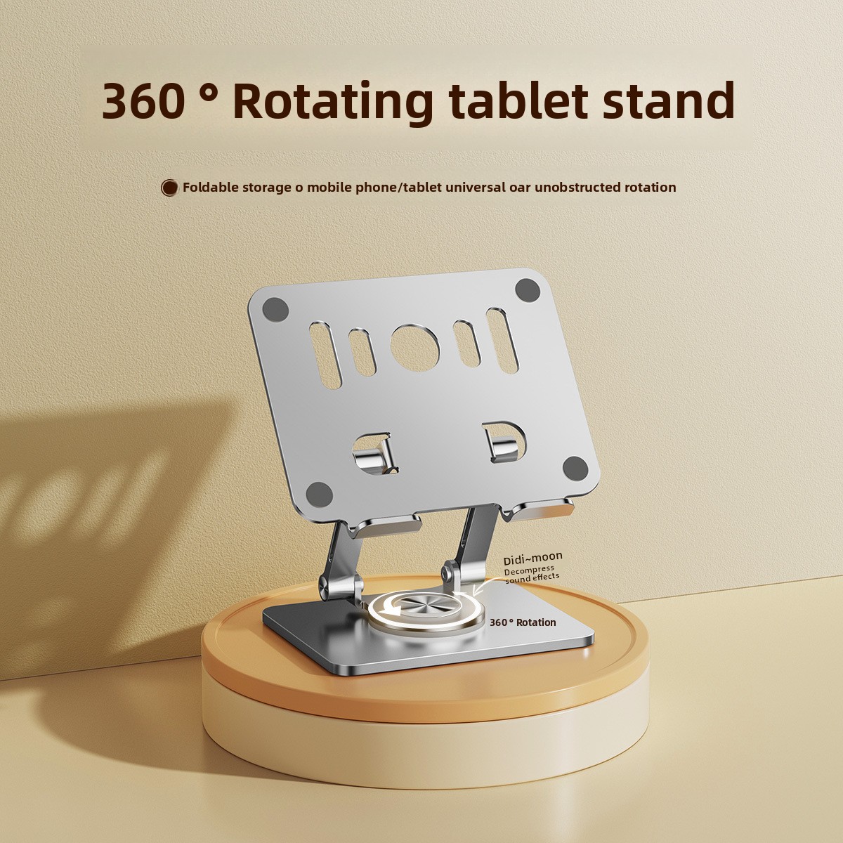 Green 360 degree Rotating Tablet & Phone Stand - Heavy-Duty Aluminum view 3