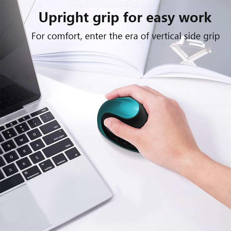 Purple 3rd Gen Vertical Wireless Mouse with USB-C Charging - Ergonomic 2.4G view 2