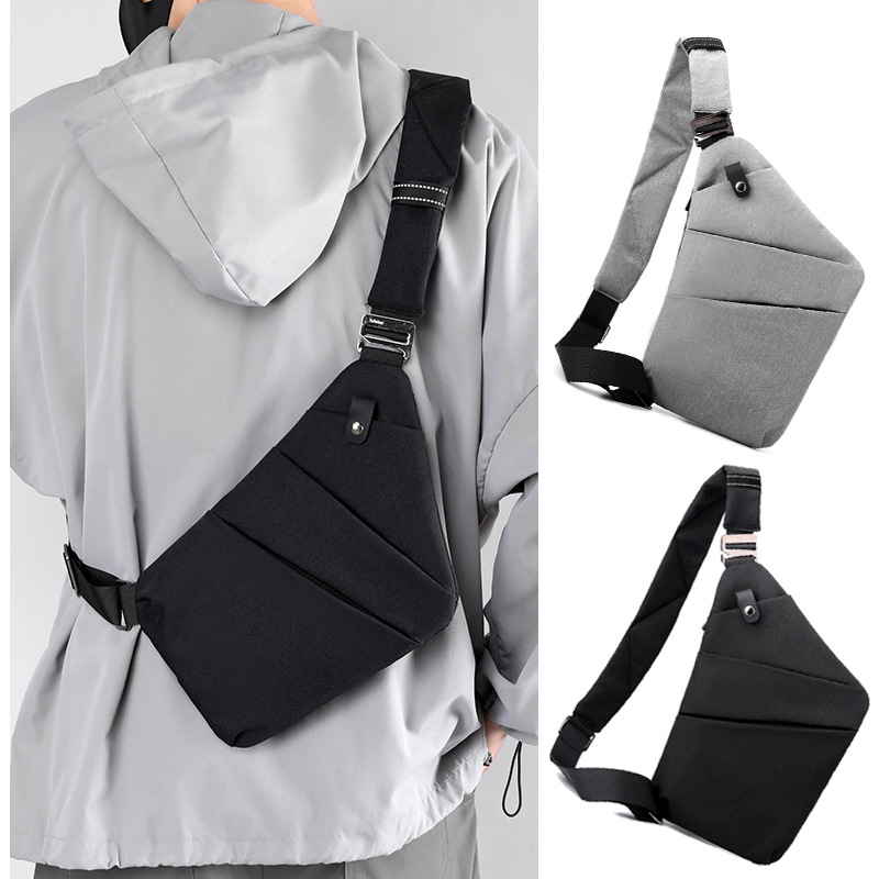Dark grey Anti-theft Crossbody Sling Bag for Men & Women - Slim view 2