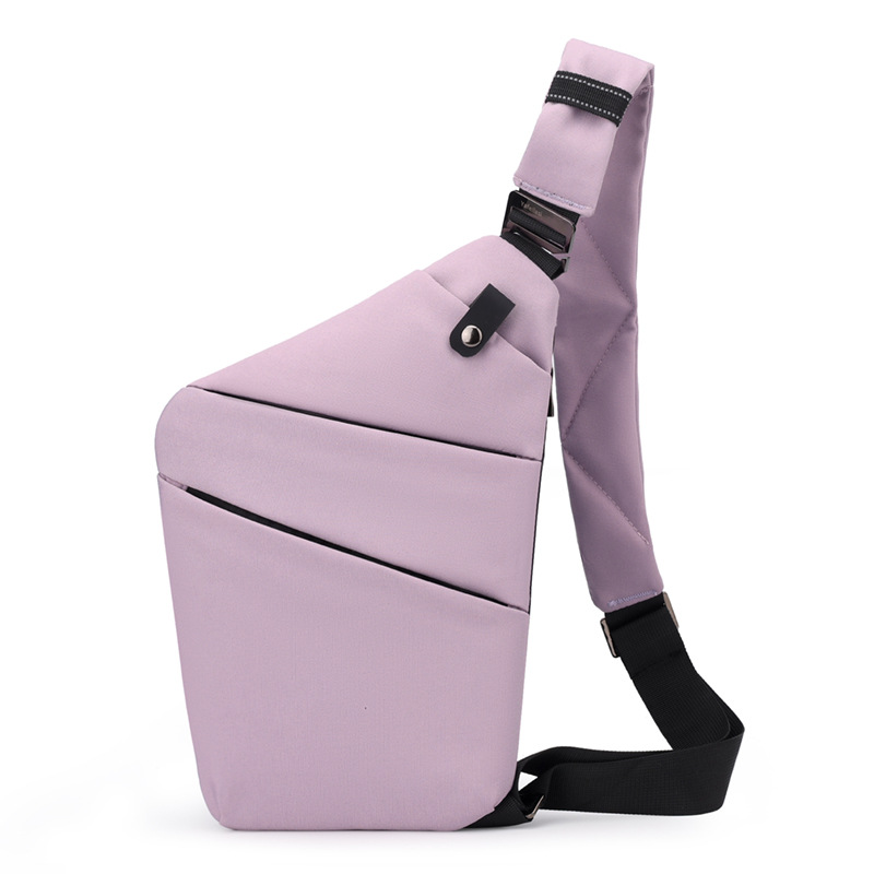 Purple Anti-theft Crossbody Sling Bag for Men & Women - Slim