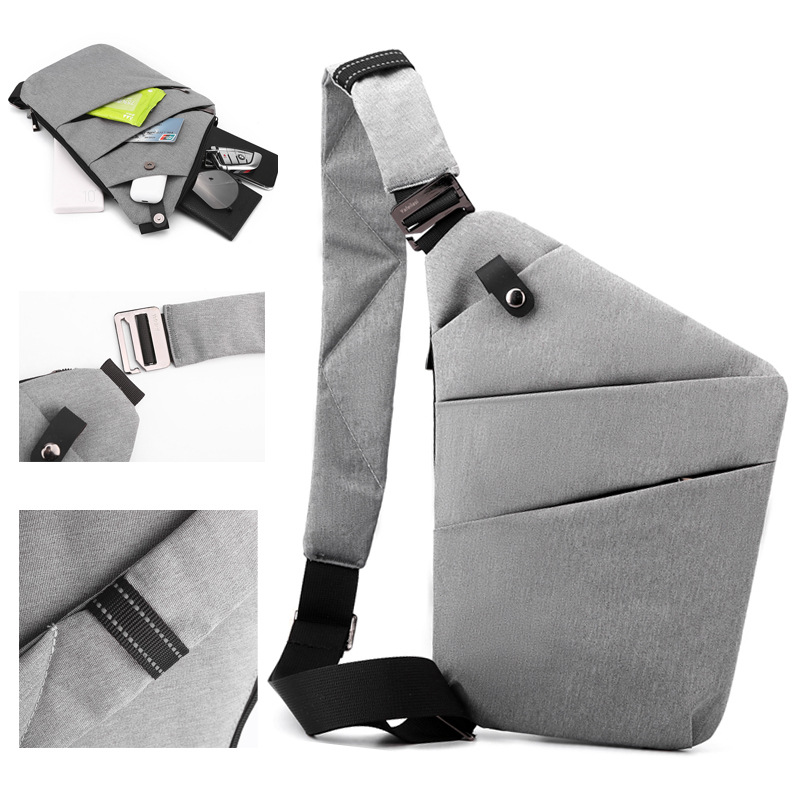 Purple Anti-theft Crossbody Sling Bag for Men & Women - Slim view 3