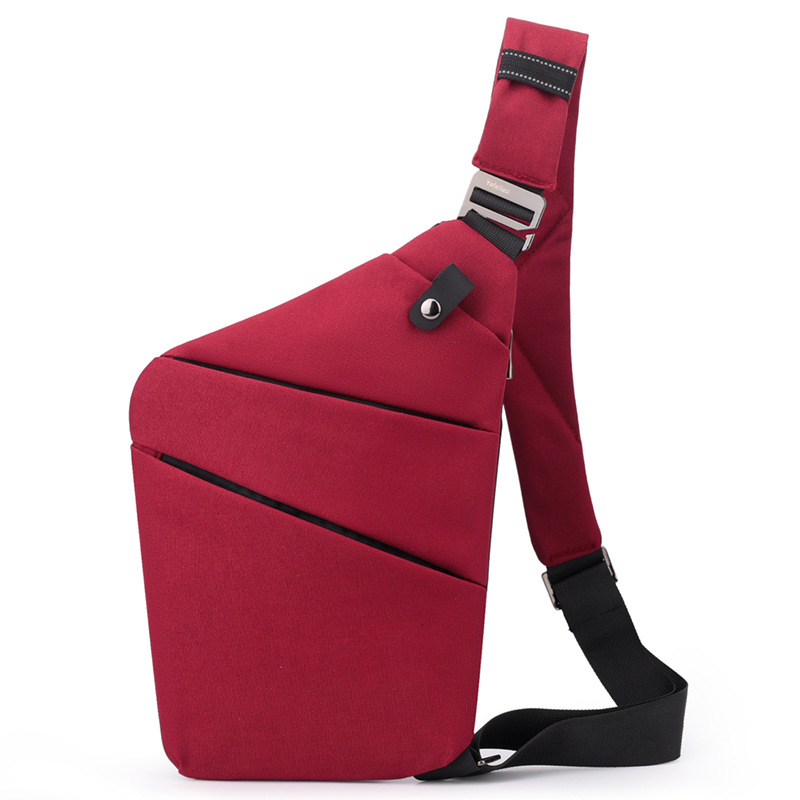Red Anti-theft Crossbody Sling Bag for Men & Women - Slim