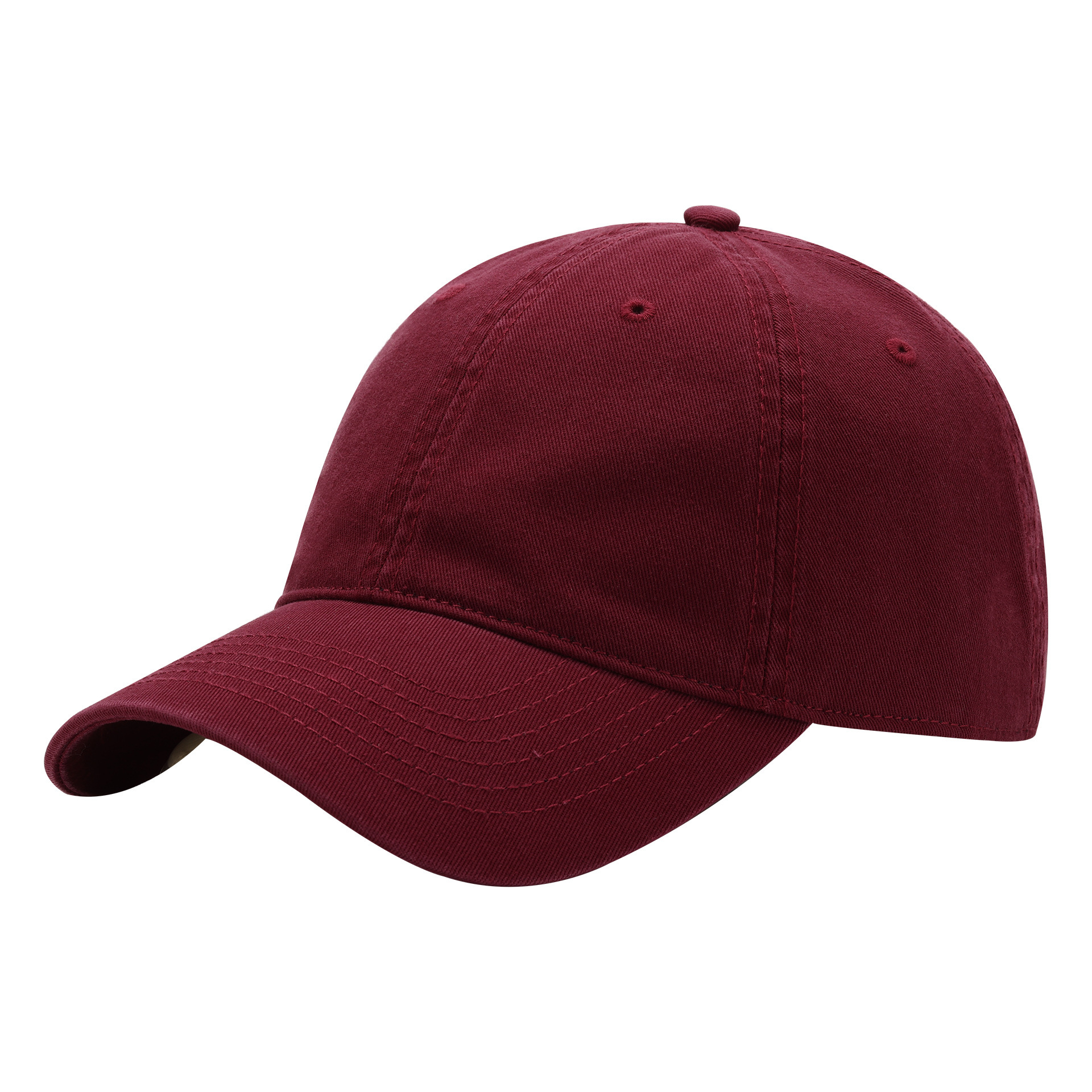 Wine red Premium Pure Cotton Quick-Dry Baseball Cap - Outdoor Sports & Camping