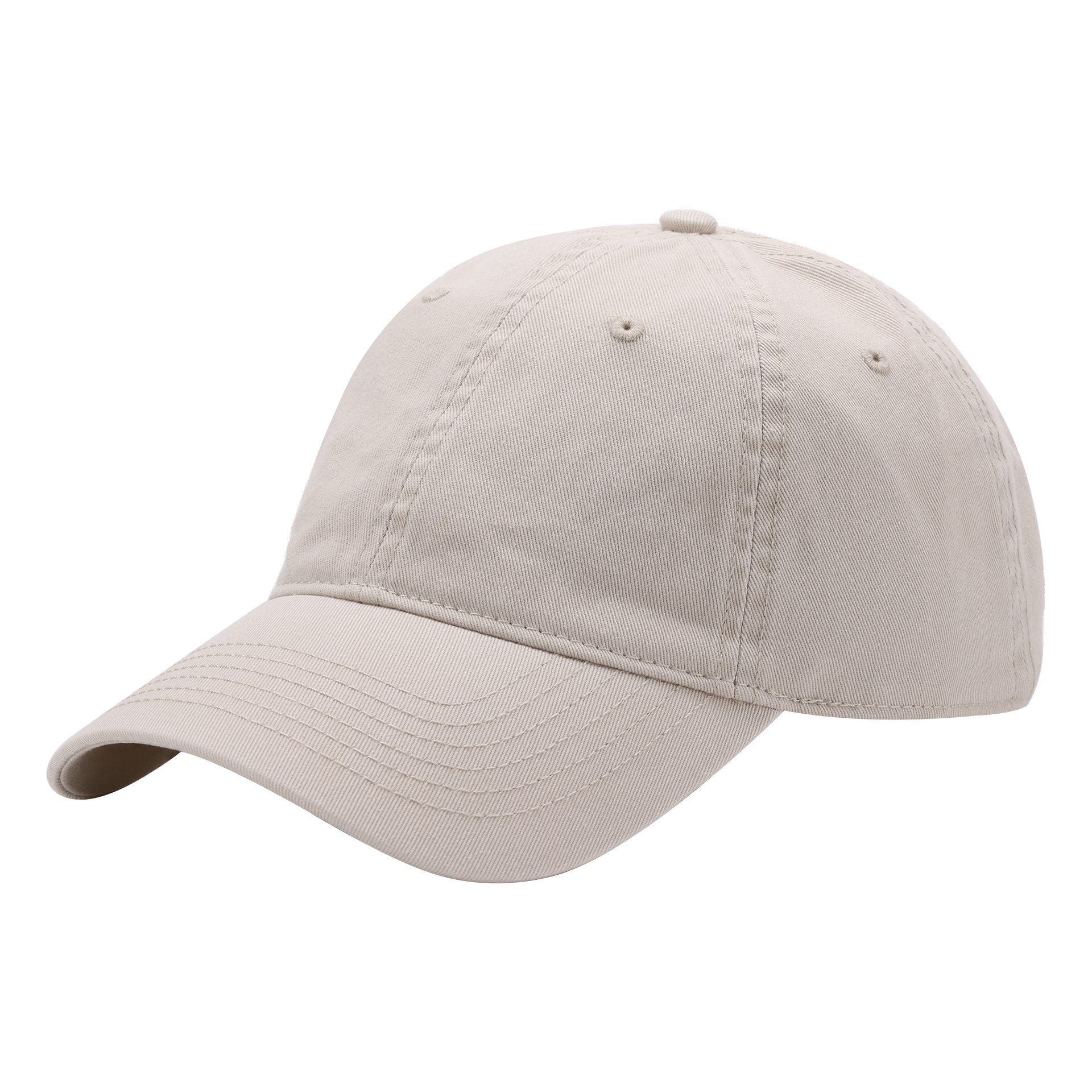 Beige Premium Pure Cotton Quick-Dry Baseball Cap - Outdoor Sports & Camping