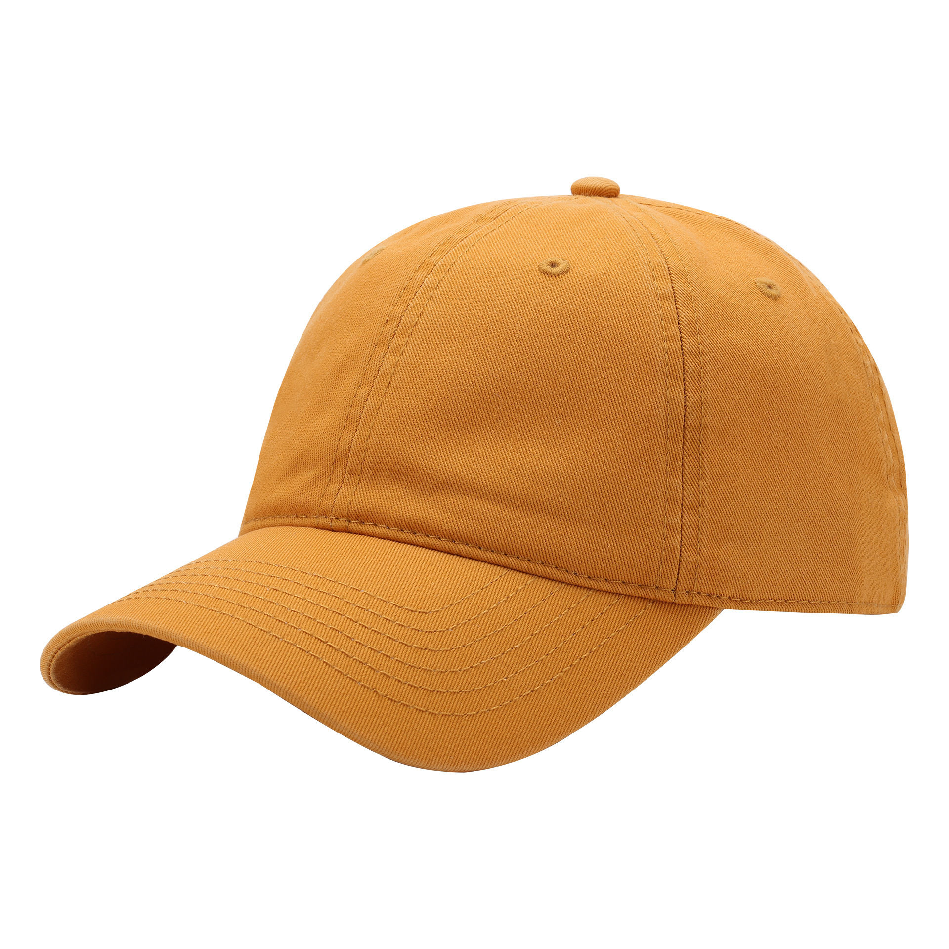 Yellow Premium Pure Cotton Quick-Dry Baseball Cap - Outdoor Sports & Camping