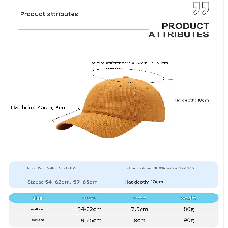 Black Premium Pure Cotton Quick-Dry Baseball Cap - Outdoor Sports & Camping view 4
