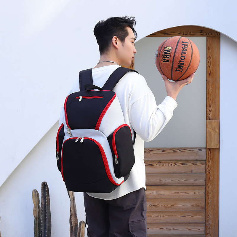Navy blue Large Capacity Oxford Cloth Basketball Backpack - Waterproof Gym & view 2
