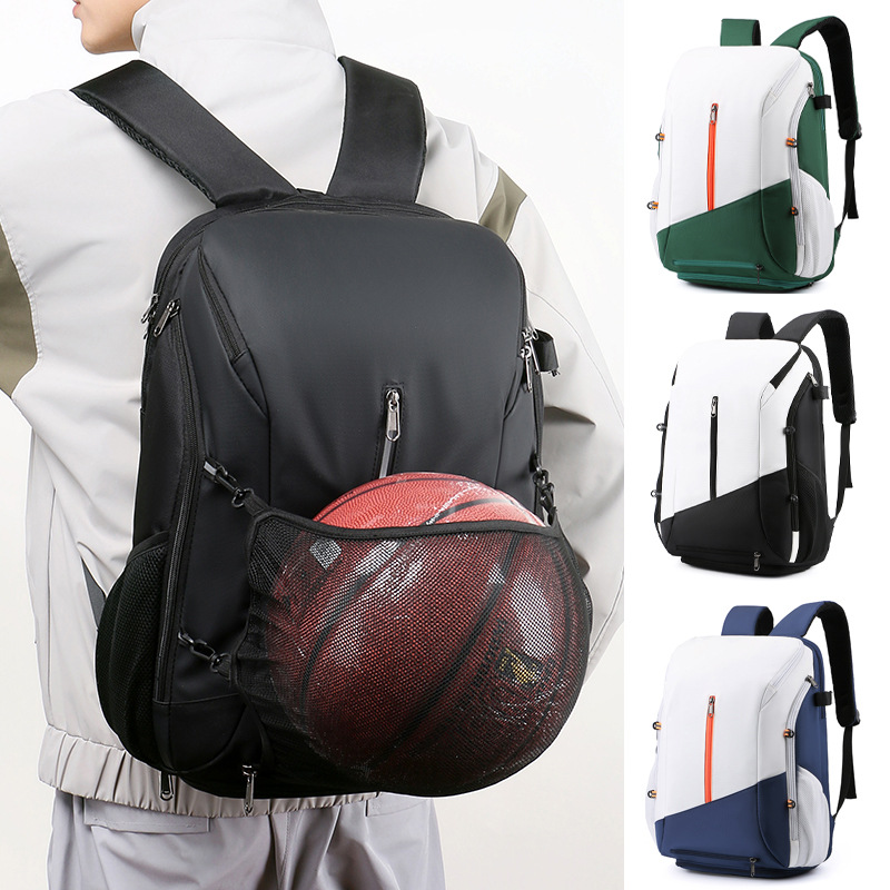 White and blue Multi-functional Sports Backpack for Men & Women - Waterproof view 3