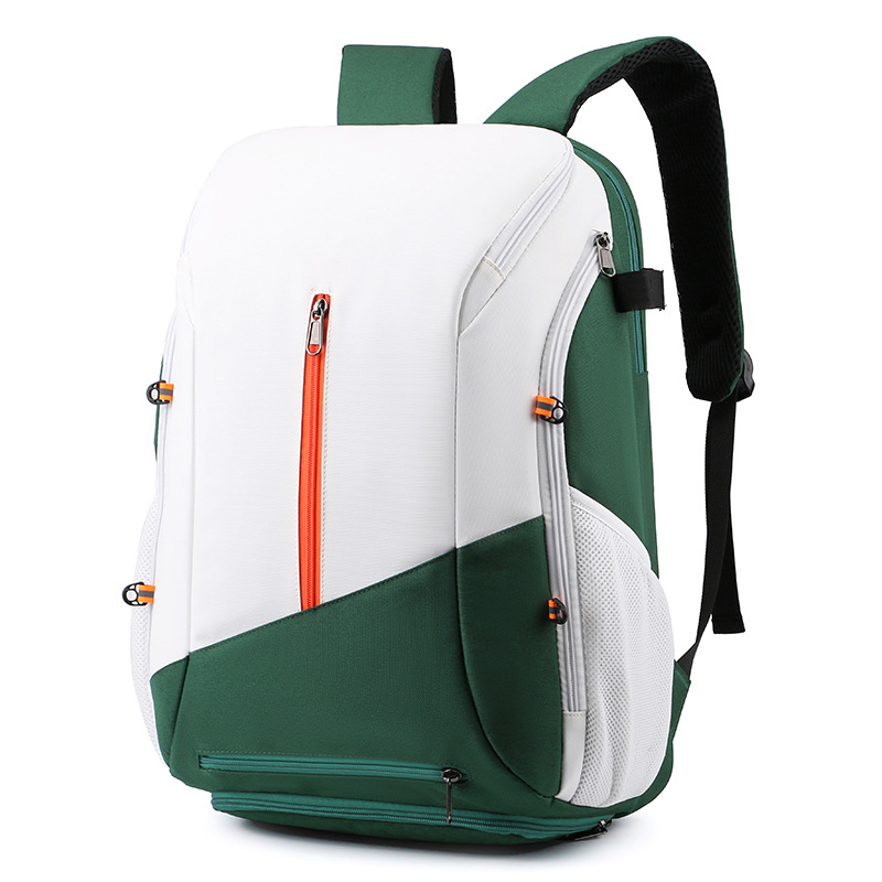 White and green Multi-functional Sports Backpack for Men & Women - Waterproof