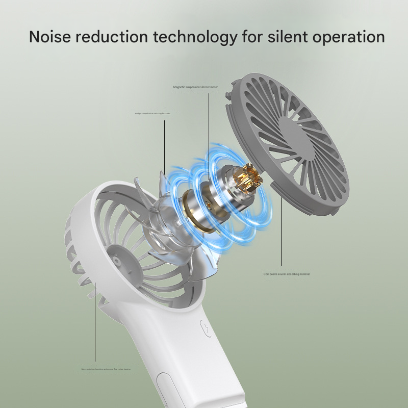 2-PCS Green New Portable Handheld Air Cooler Fan - Foldable Desktop USB view 4