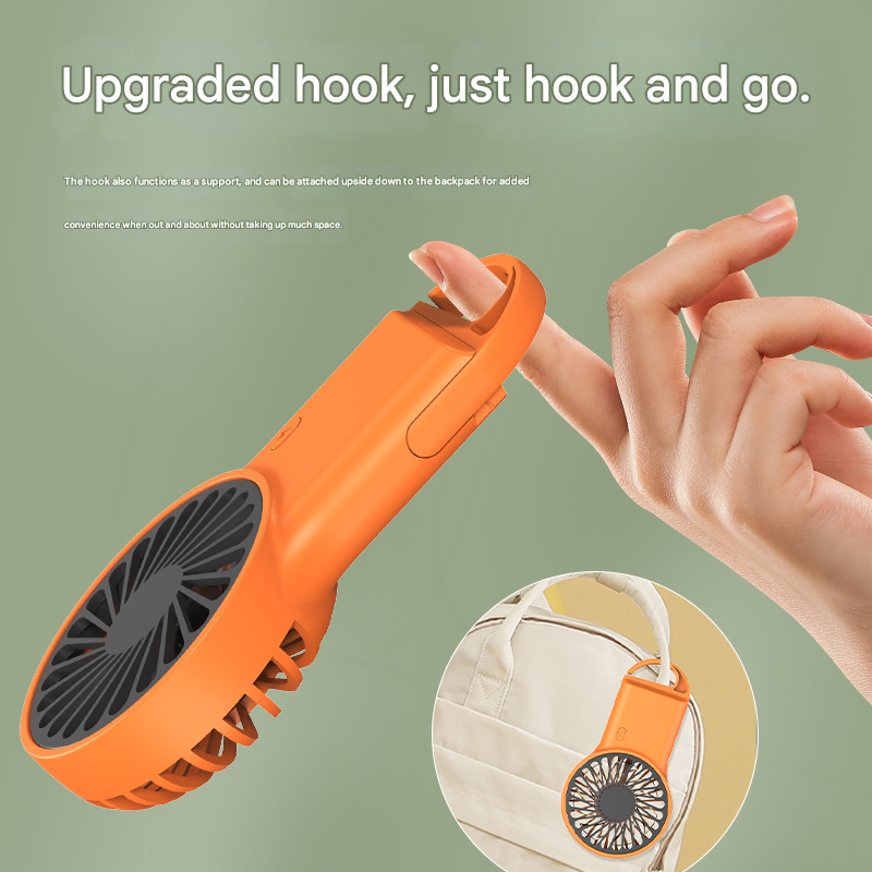 2-PCS White New Portable Handheld Air Cooler Fan - Foldable Desktop USB view 2