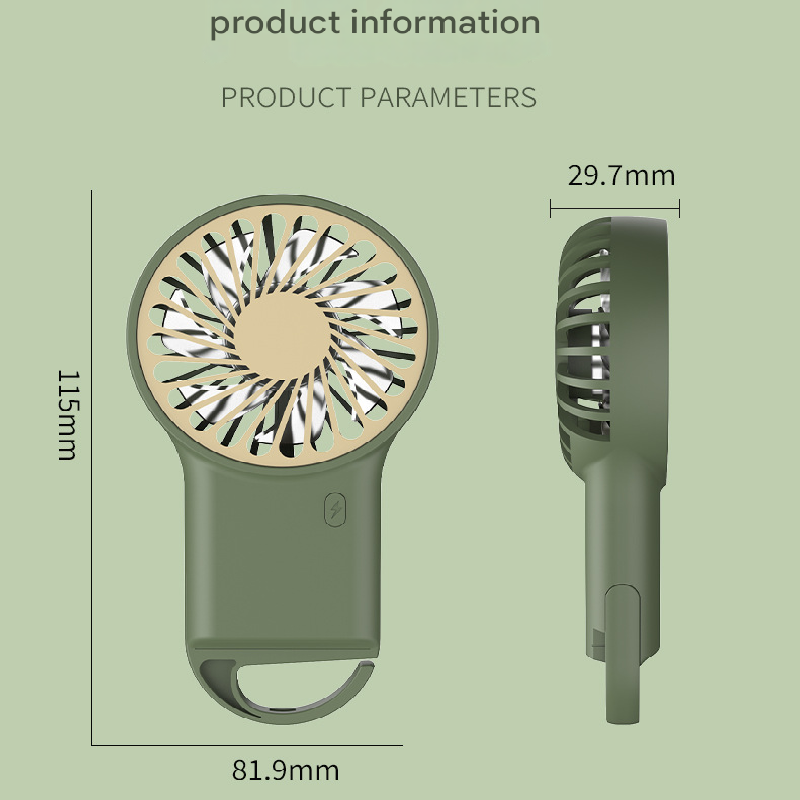 2-PCS White New Portable Handheld Air Cooler Fan - Foldable Desktop USB view 5
