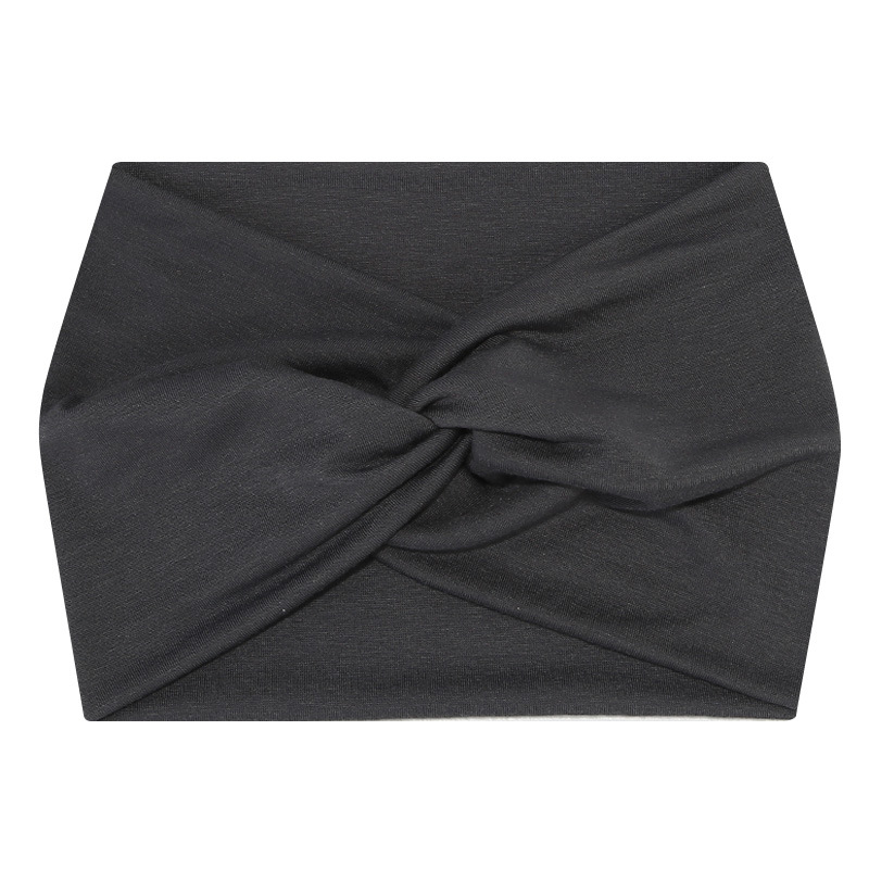 5-PCS Grey Women's Extra Wide Turban Headband - Elastic Yoga & Sports Hair Wrap