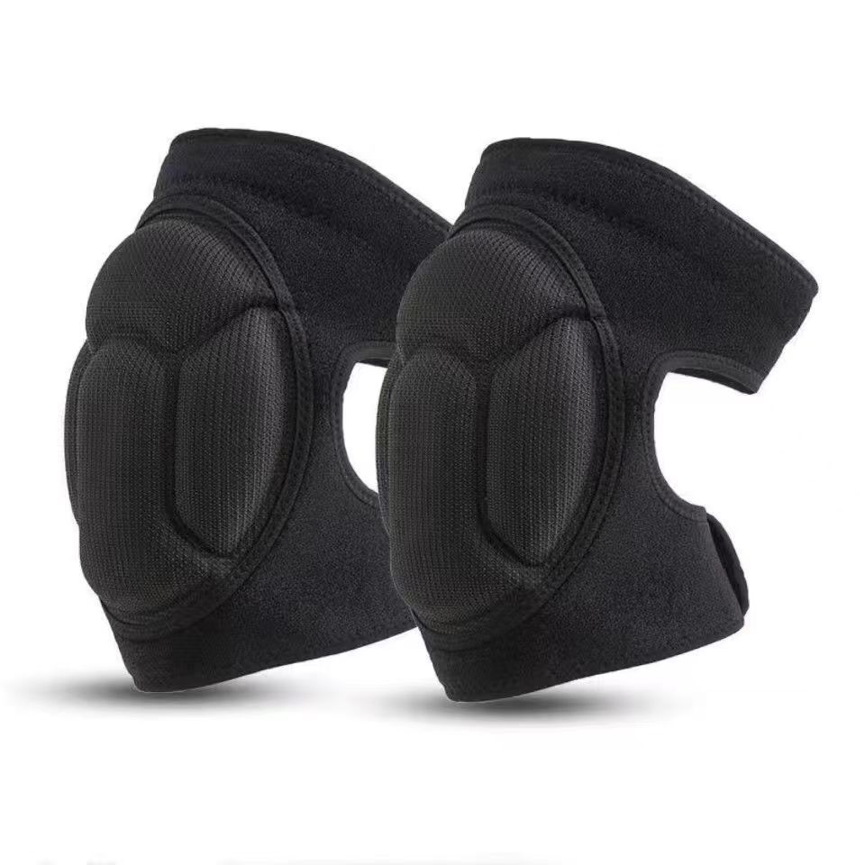 2 Pack Black Thick EVA Foam Knee Pads Anti-Slip Breathable Sponge Knee Guards