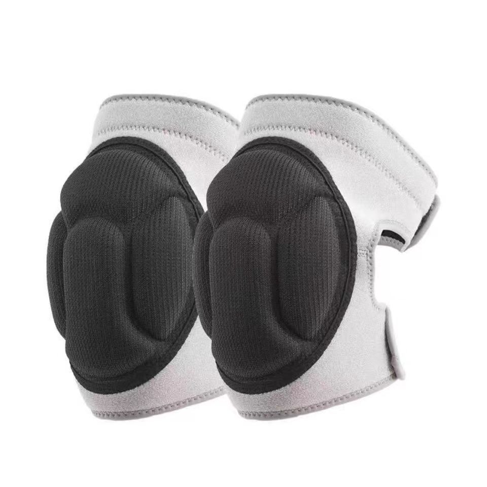 2 Pack Grey Thick EVA Foam Knee Pads Anti-Slip Breathable Sponge Knee Guards