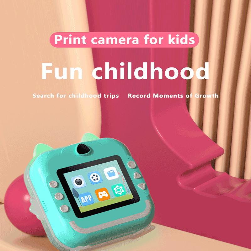 Blue rabbit Kids Instant Print Camera Zero Ink Digital Video Recorder with view 7