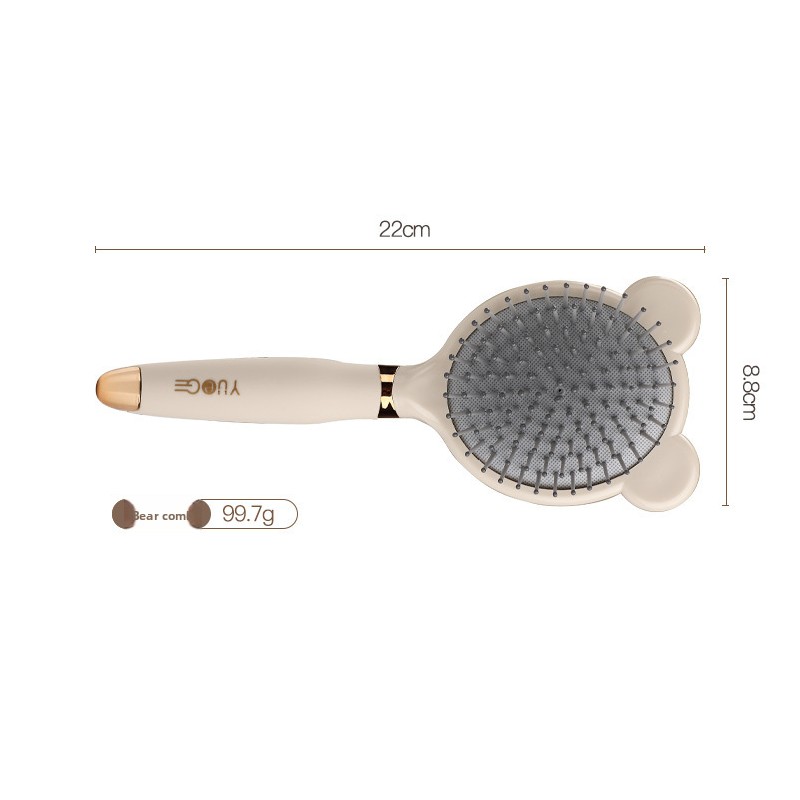 Little Bear Comb Soft Touch Air Cushion Hair Brush with Built-in Cleaning Claw view 5
