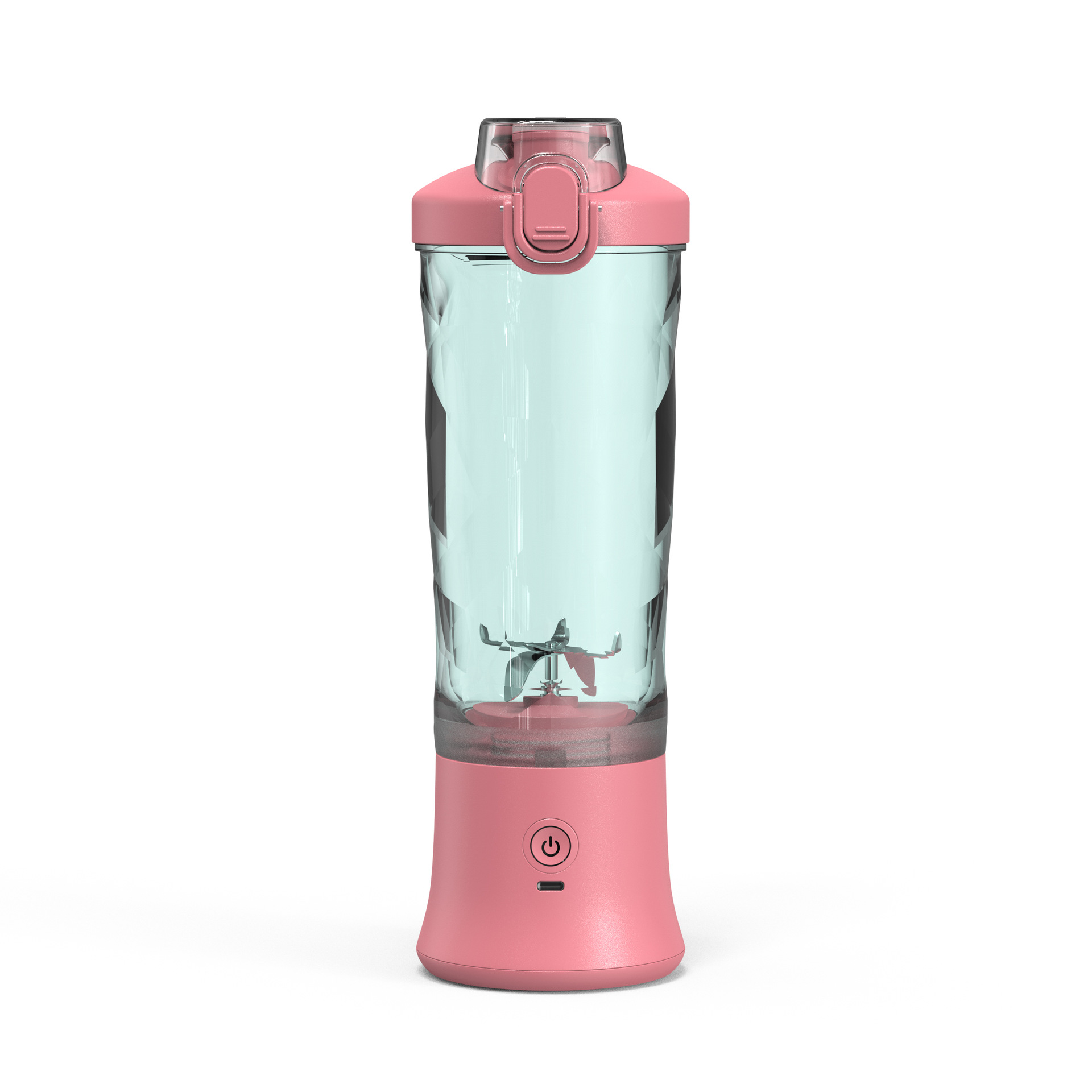 Pink Portable Blender 600ml Personal Smoothie Maker USB Rechargeable Juicer