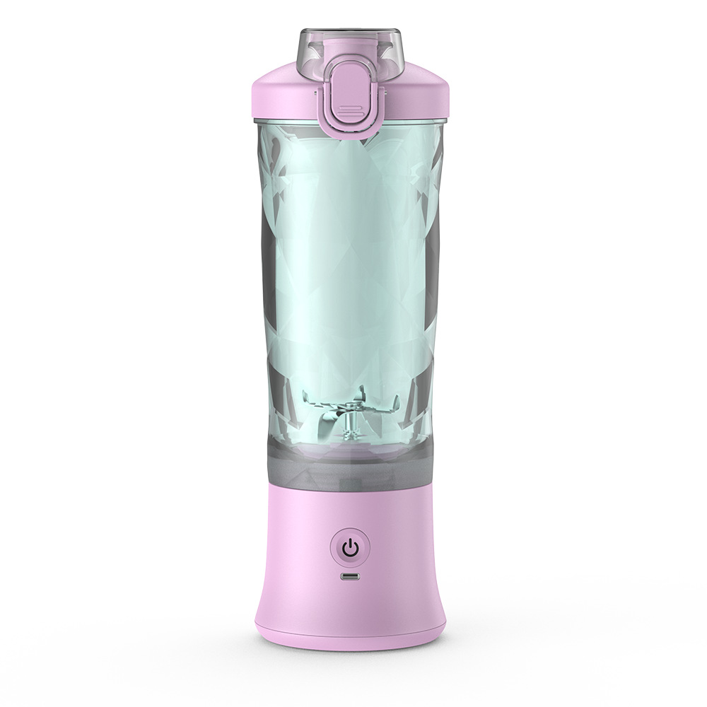 Light purple Portable Blender 600ml Personal Smoothie Maker USB Rechargeable