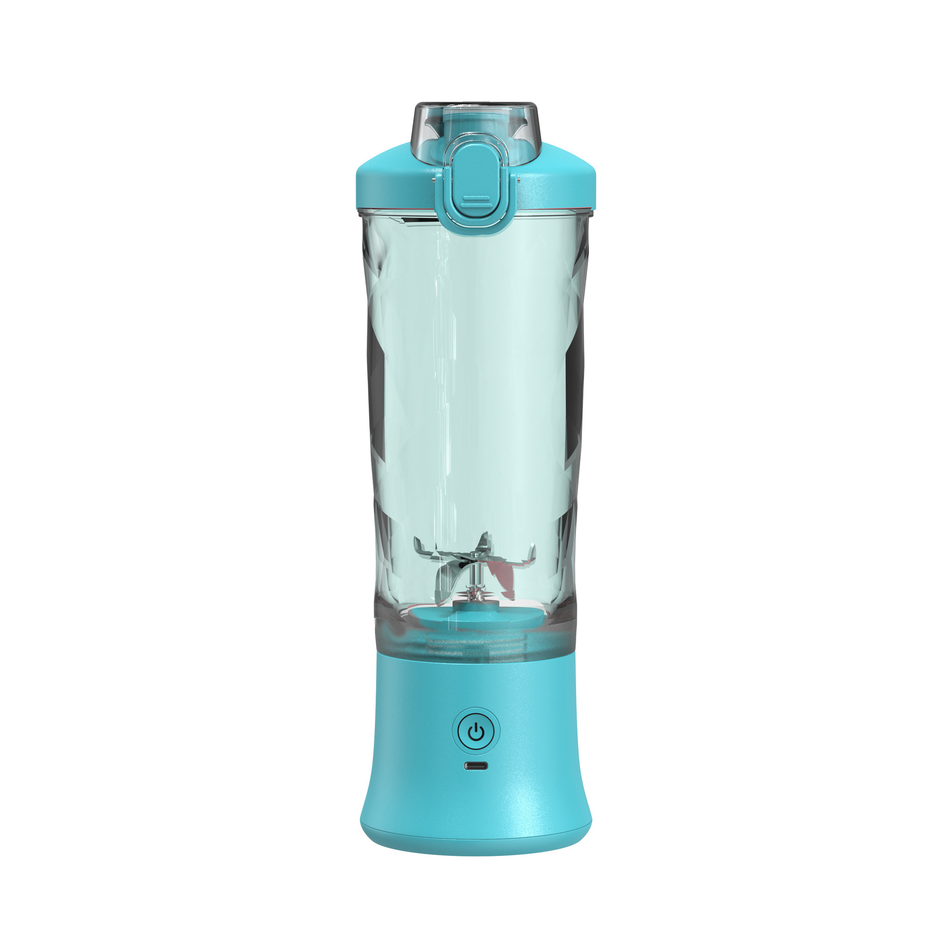 Blue Portable Blender 600ml Personal Smoothie Maker USB Rechargeable Juicer