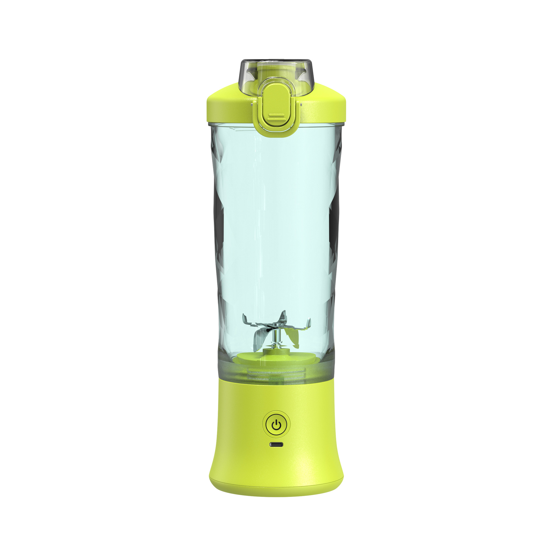 Yellow Portable Blender 600ml Personal Smoothie Maker USB Rechargeable Juicer