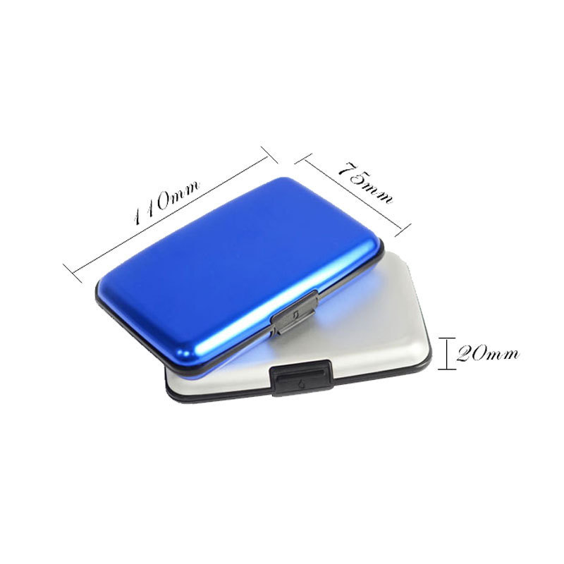 3-Pcs Green Slim Aluminium Credit Card Holder RFID Blocking Wallet Hard Shell view 5