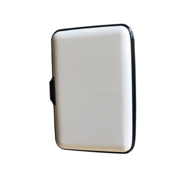 3-Pcs White Slim Aluminium Credit Card Holder RFID Blocking Wallet Hard Shell