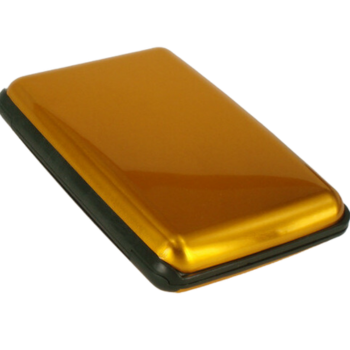 3-Pcs Golden Slim Aluminium Credit Card Holder RFID Blocking Wallet Hard Shell
