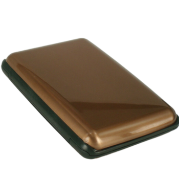 3-Pcs Brown Slim Aluminium Credit Card Holder RFID Blocking Wallet Hard Shell