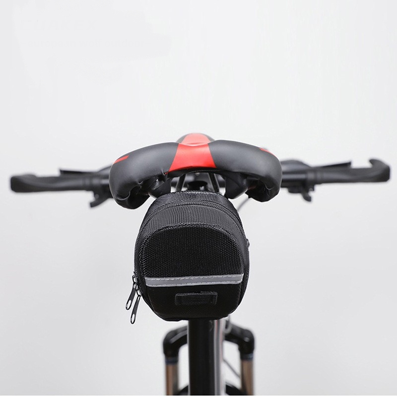Blue Water Resistant Bicycle Saddle Bag Under Seat Wedge Pack with Reflective view 2