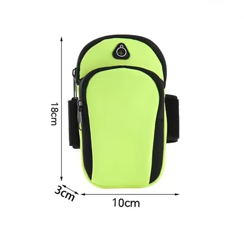Orange Sports Running Armband Bag Water Resistant Phone Pouch with Dual Zipper view 6