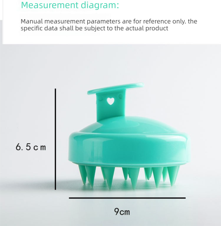 5-Pcs Green Soft Scalp Massager Shampoo Brush with Detachable Bristles view 5
