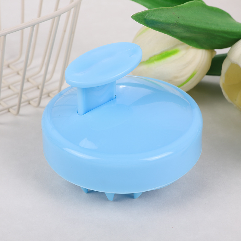 5-Pcs Blue Soft Scalp Massager Shampoo Brush with Detachable Bristles Handheld