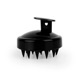 5-Pcs Black Soft Scalp Massager Shampoo Brush with Detachable Bristles